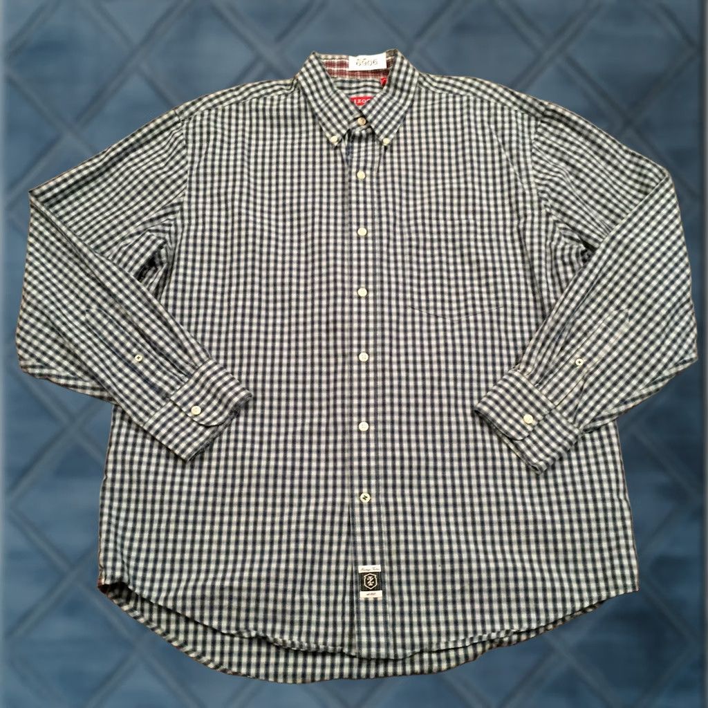 Izod Izod Shirt Mens Large Blue Plaid Long Sleeve Button Up Size US L / EU 52-54 / 3 - 1 Thumbnail