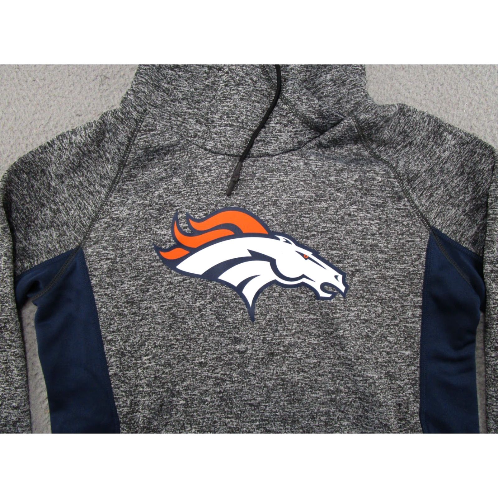 Vintage Fanatics NFL Hoodie Denver Broncos Football Pullover Size S Gray Blue Womens Size S / US 4 / IT 40 - 2 Thumbnail