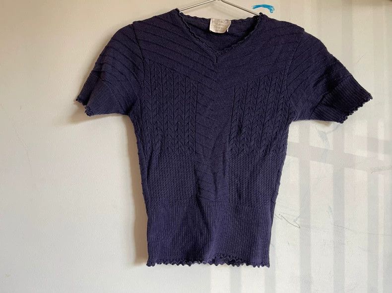 Vivienne Westwood Vivienne Westwood Purple V-Neck Knit Top - dmc Size US S / EU 44-46 / 1 - 1 Thumbnail