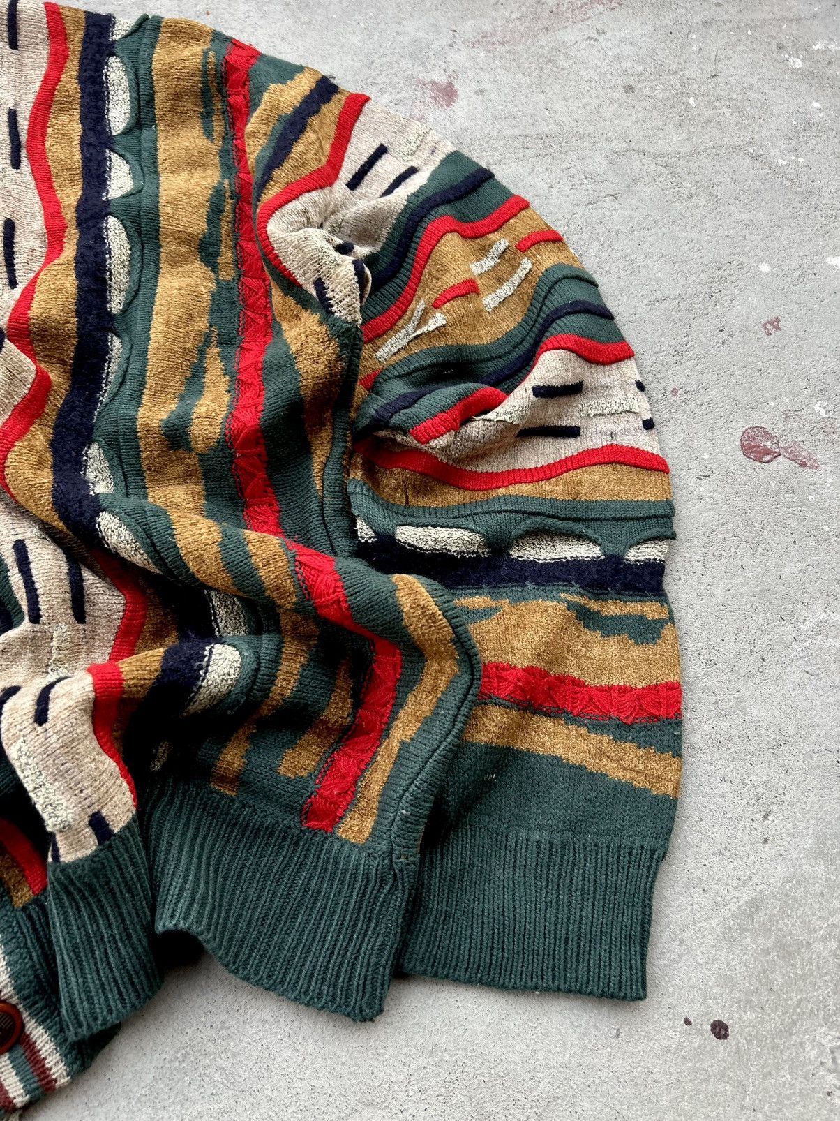 Coogi 💥SUPER RARE💥 VINTAGE COOGI 3D MULTICOLOURED CABLE CARDIGAN Size US L / EU 52-54 / 3 - 3 Thumbnail