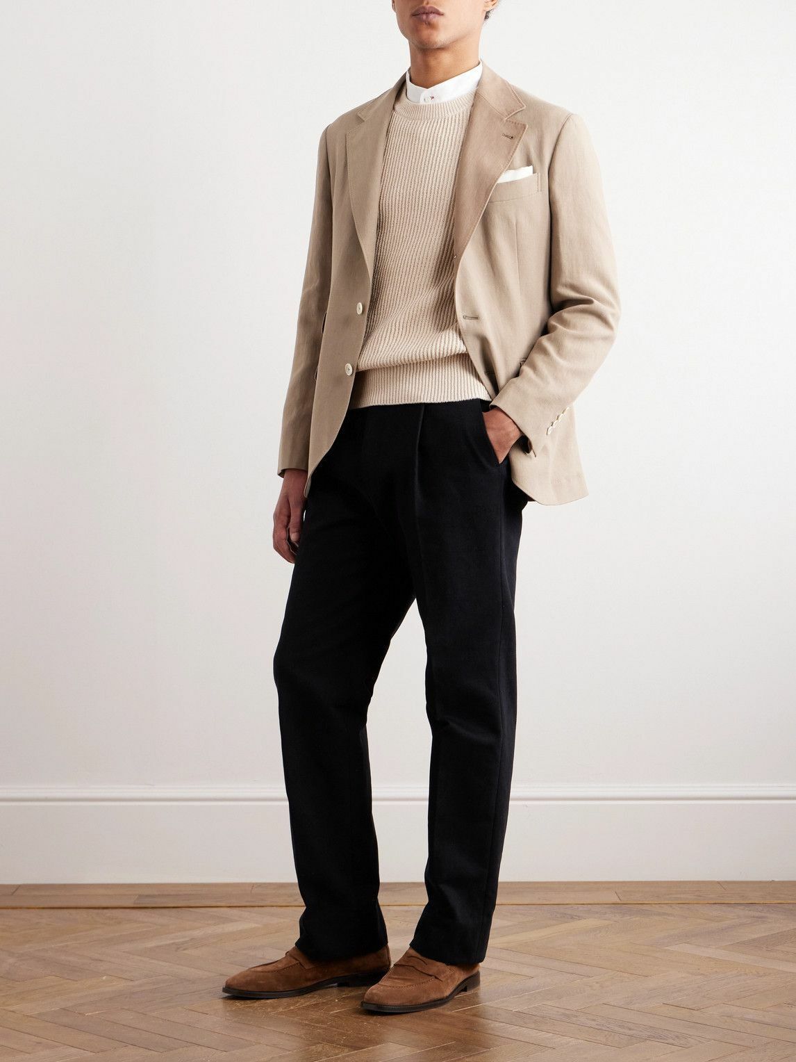 Brunello Cucinelli o1y0526 Single-breasted Blazer in Camel Size US M / EU 48-50 / 2 - 2 Thumbnail
