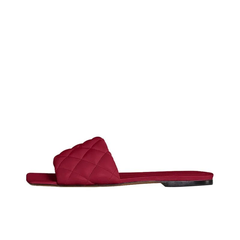 Bottega Veneta o1n1vont1124 Padded Sandals Flats in Red Size US 4 / IT 34 - 2 Thumbnail