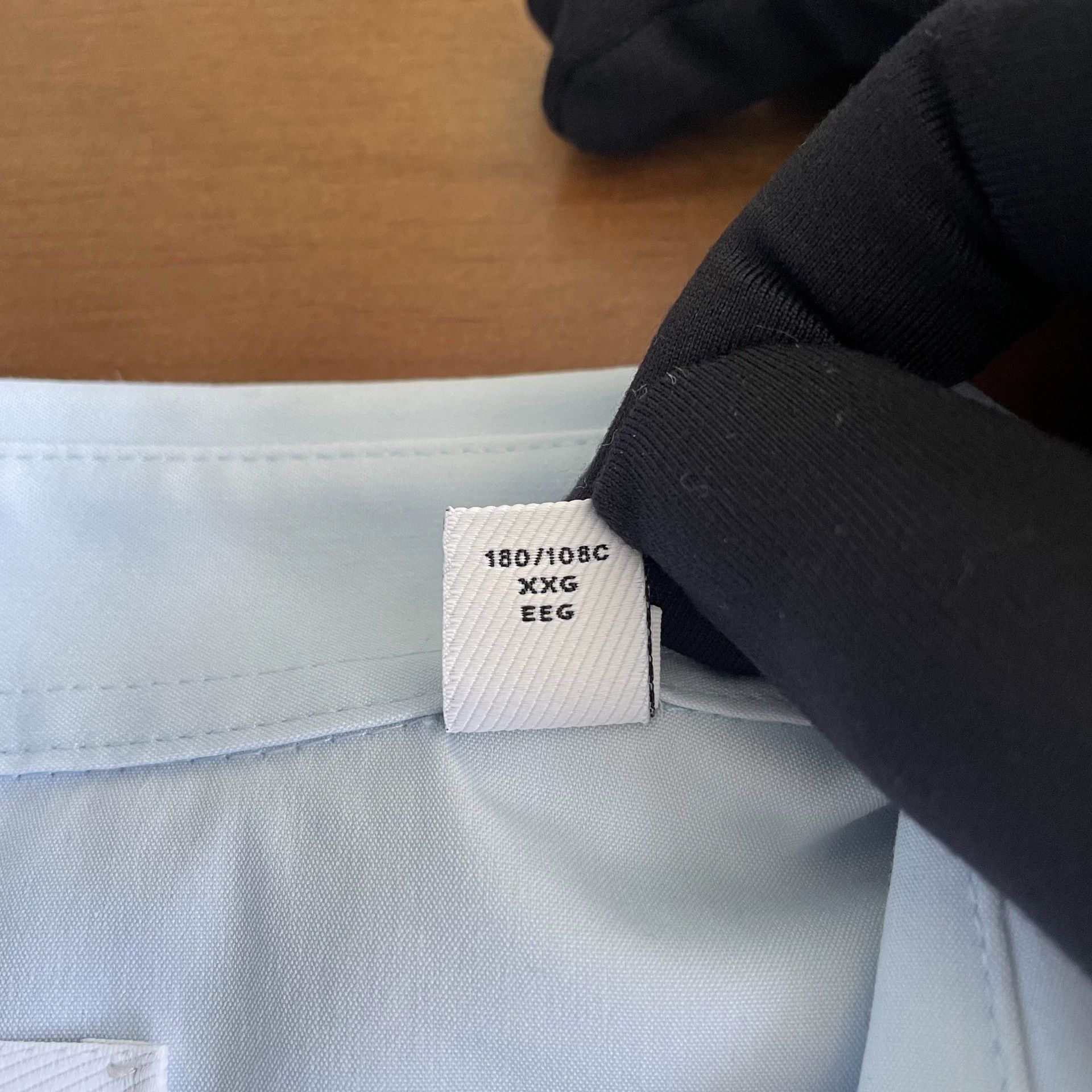 Burberry Burberry male blue solid point collar LS shirt XXL Size US XXL / EU 58 / 5 - 6 Thumbnail