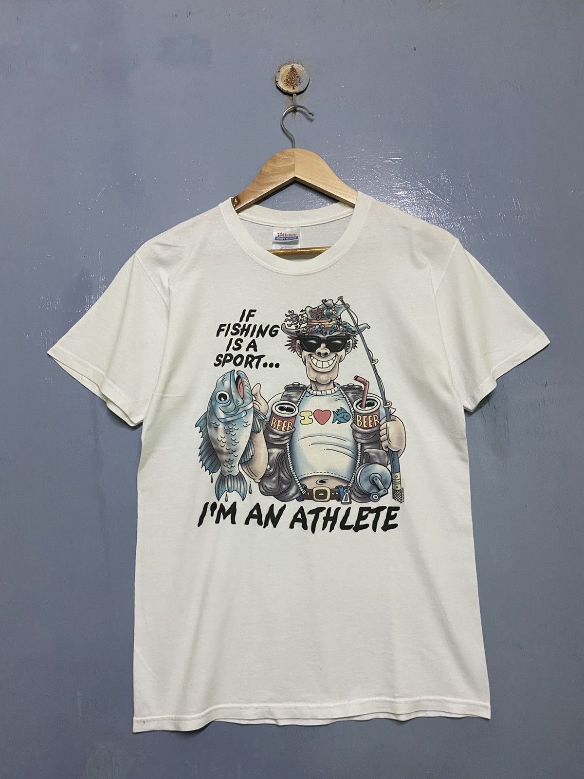 Vintage Vintage Fishing Lover Nice Graphic Tee Size US S / EU 44-46 / 1 - 1 Thumbnail
