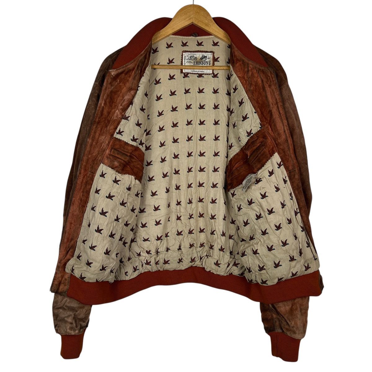 Vintage Vintage Eriksons Paris Motorcycle Suede Leather Jacket Size US L / EU 52-54 / 3 - 11 Thumbnail