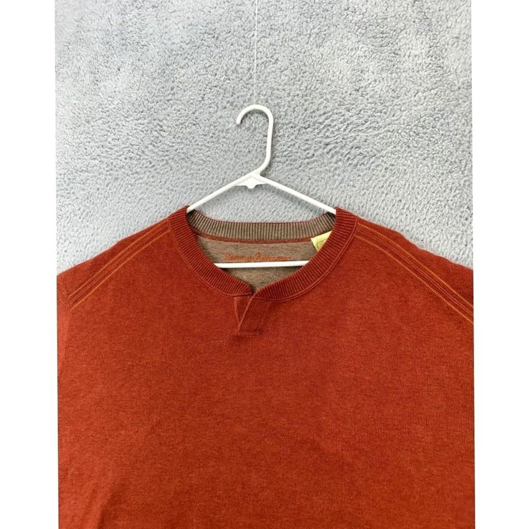 Tommy Bahama Tommy Bahama Crew Neck Sweater Mens 2XL Rusty Brown Pullover Extra Soft Knit Cotton Solid Crew Neck Adult Big & Tall Mens Size US XXL / EU 58 / 5 - 6 Thumbnail