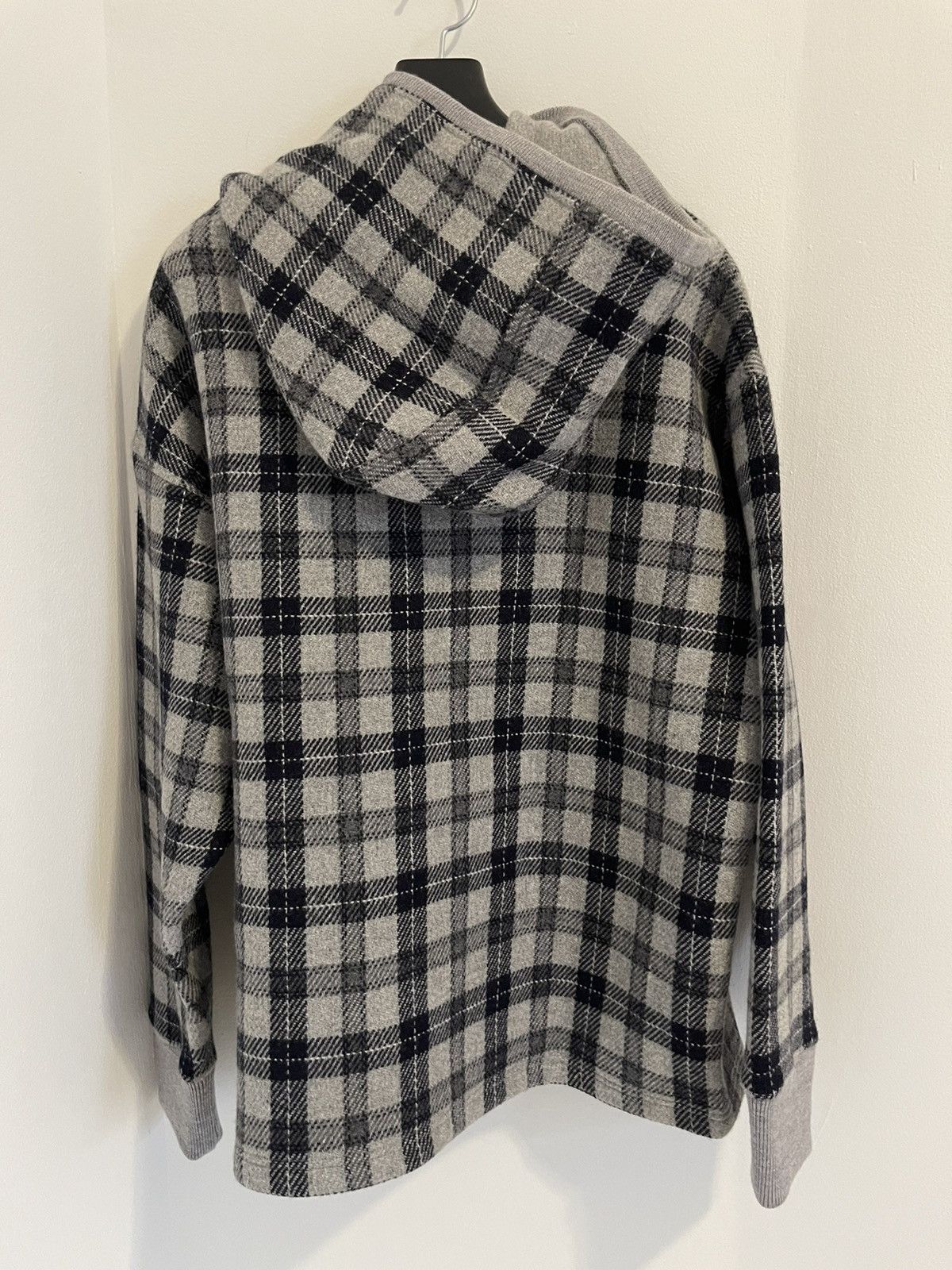 Thom Browne Thom Browne Grey Navy Tartan Hoodie Size US M / EU 48-50 / 2 - 3 Thumbnail