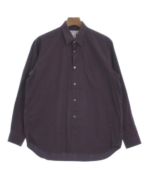 Shirt Plain Button Long Sleeve Purple