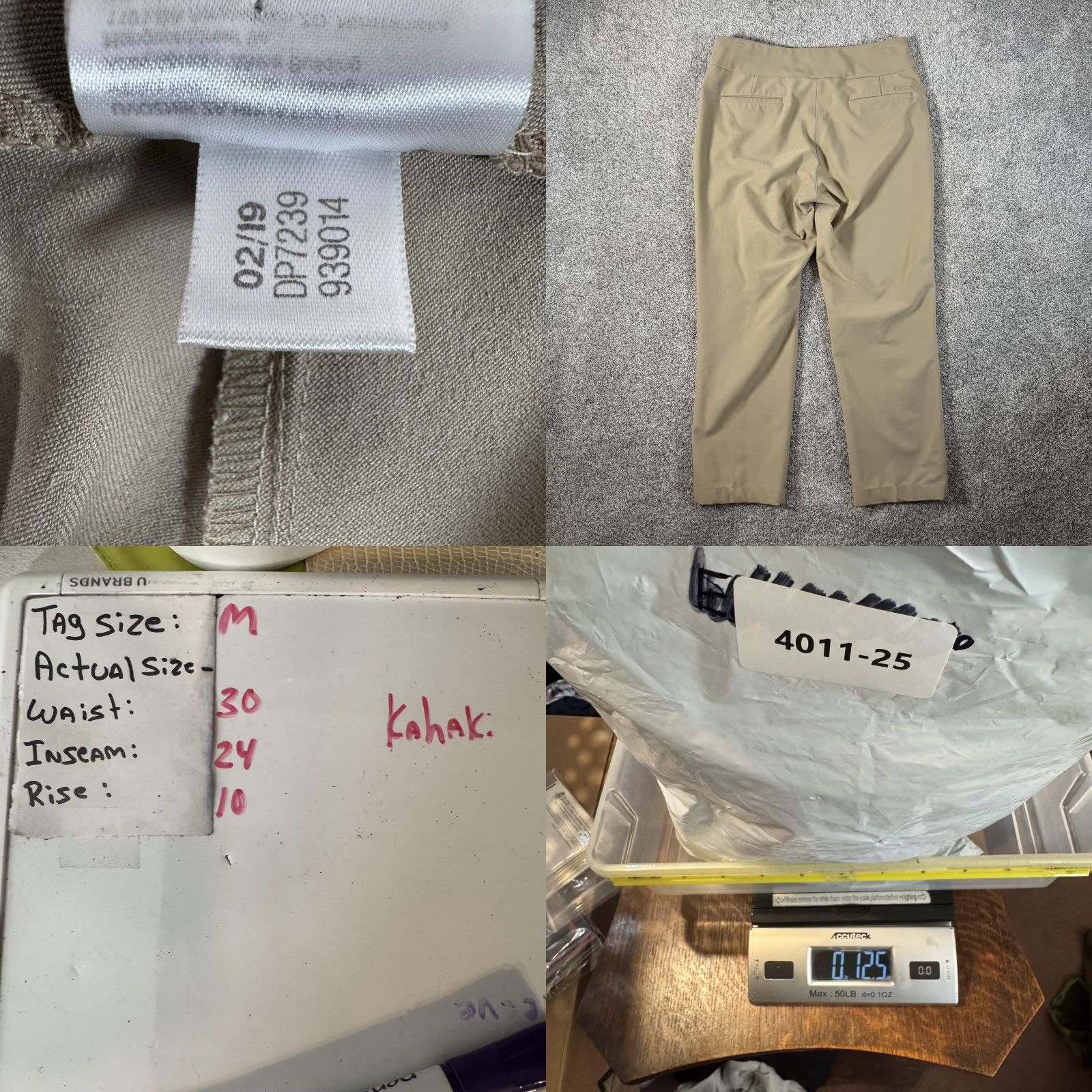 Adidas Adidas Pants Womens Medium Khaki Pull On Tapered Stretch Ankle Pockets DP7239 Size 32" / US 10 / IT 46 - 10 Thumbnail