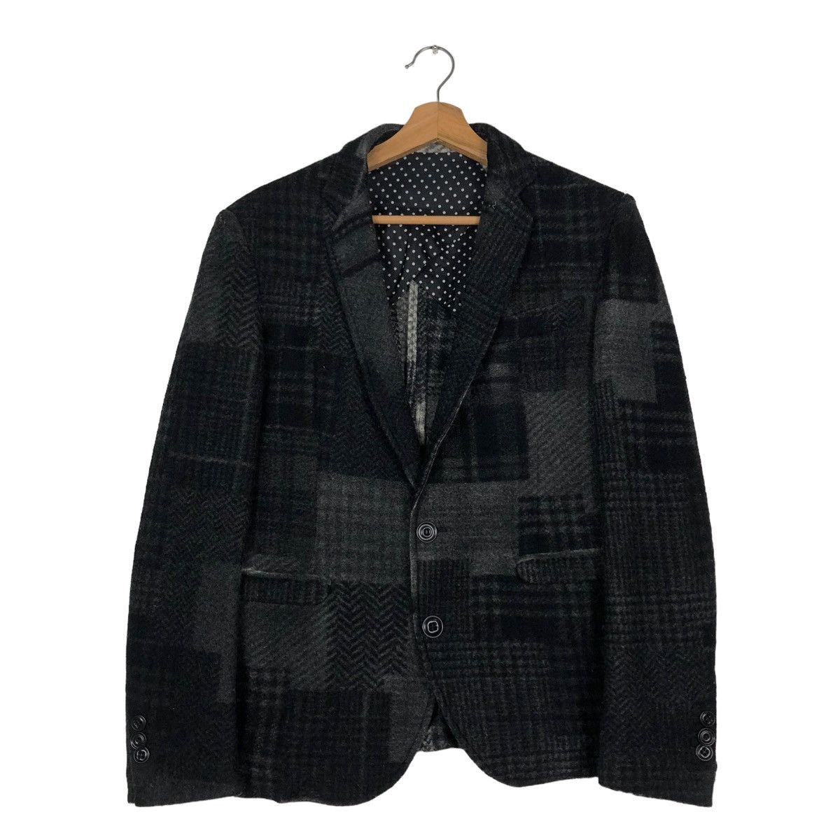 Vintage 🔥VTG J-NI-TY PATCHWORK BIKER JACKET WOOL JUNYA WATANABE Size US S / EU 44-46 / 1 - 1 Thumbnail