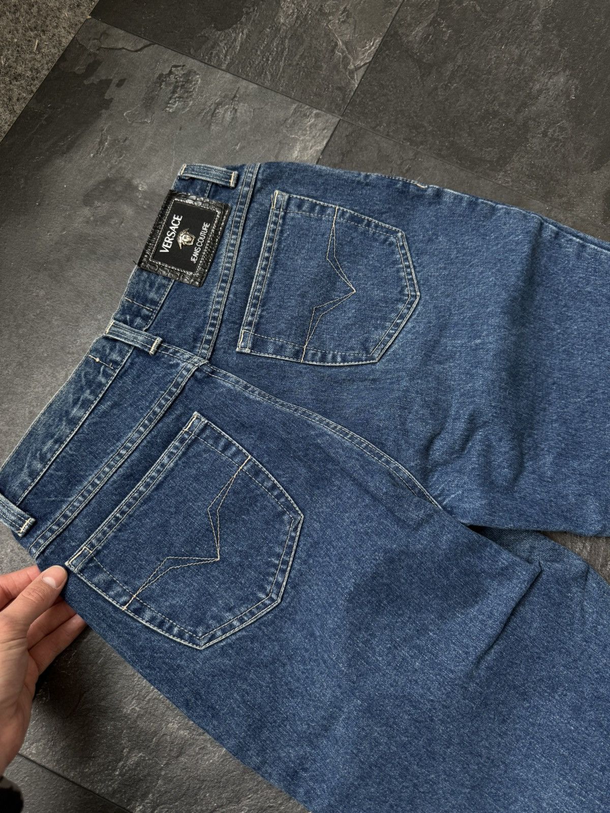 Versace Vintage blue denim Versace rare jeans Size US 30 / EU 46 - 3 Thumbnail