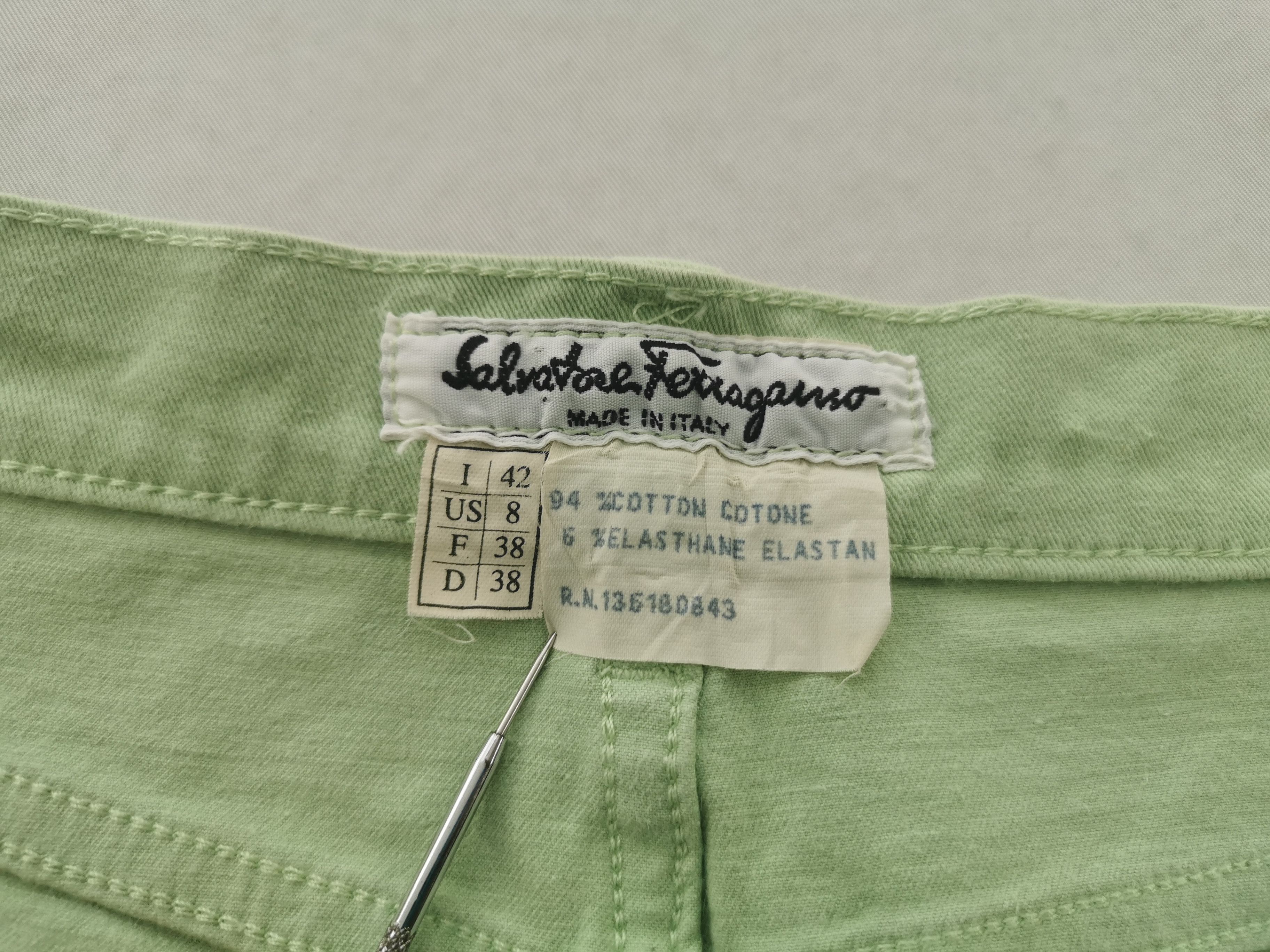 Salvatore Ferragamo Vintage 90s Salvatore Ferragamo Denim Made In Italy Size 29" - 8 Thumbnail