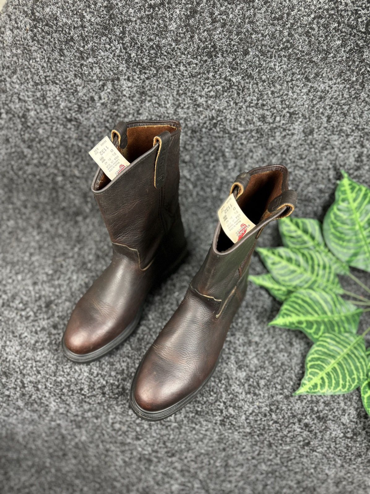 Leather Red Wing Vintage Leather boots Red Wing Pecos 1132 Made in the USA siZe 42 Grailed