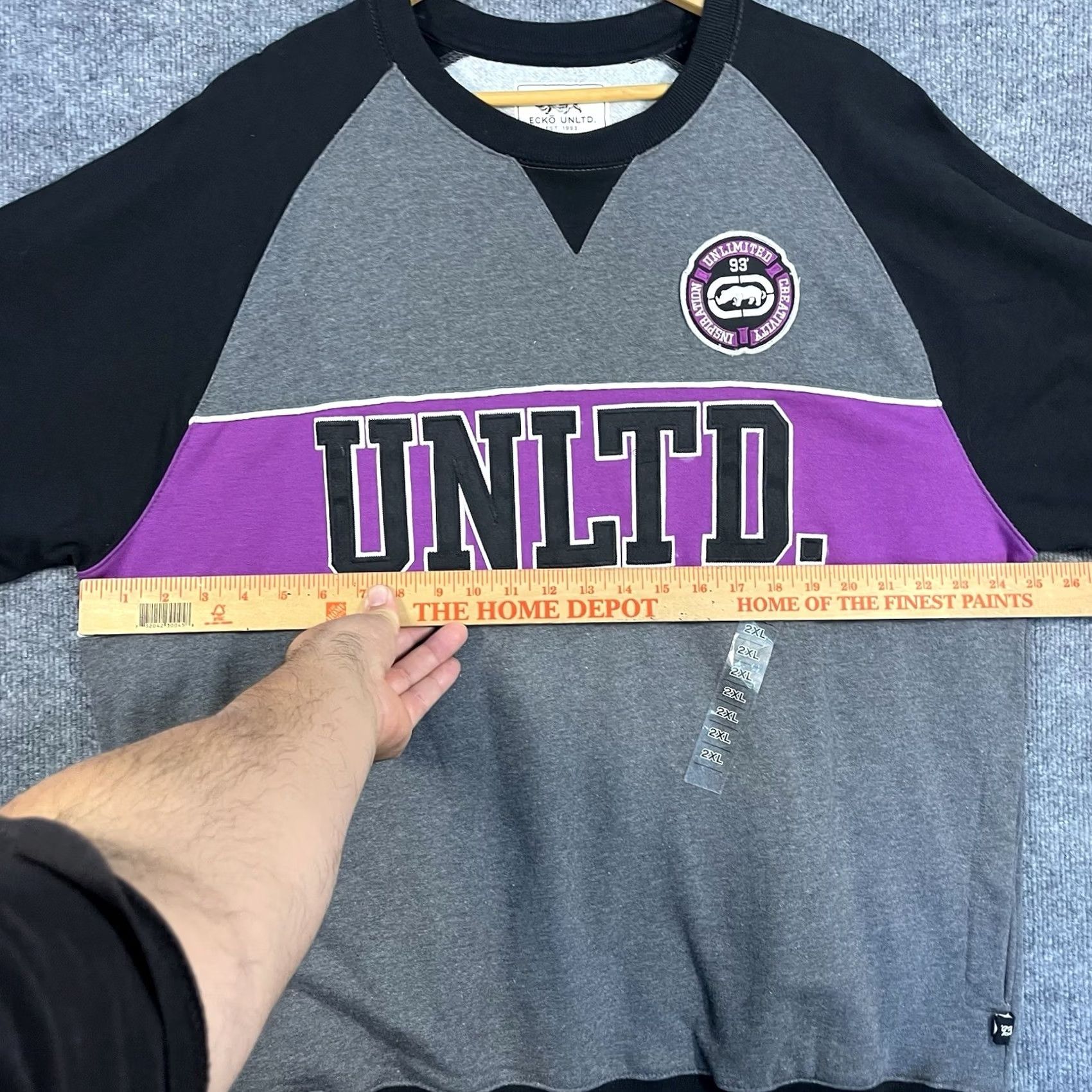 Vintage VINTAGE Ecko Unltd Mens Sweater 2XL Gray Rhino Logo Hip Hop Streetwear Y2K Size US XXL / EU 58 / 5 - 4 Thumbnail