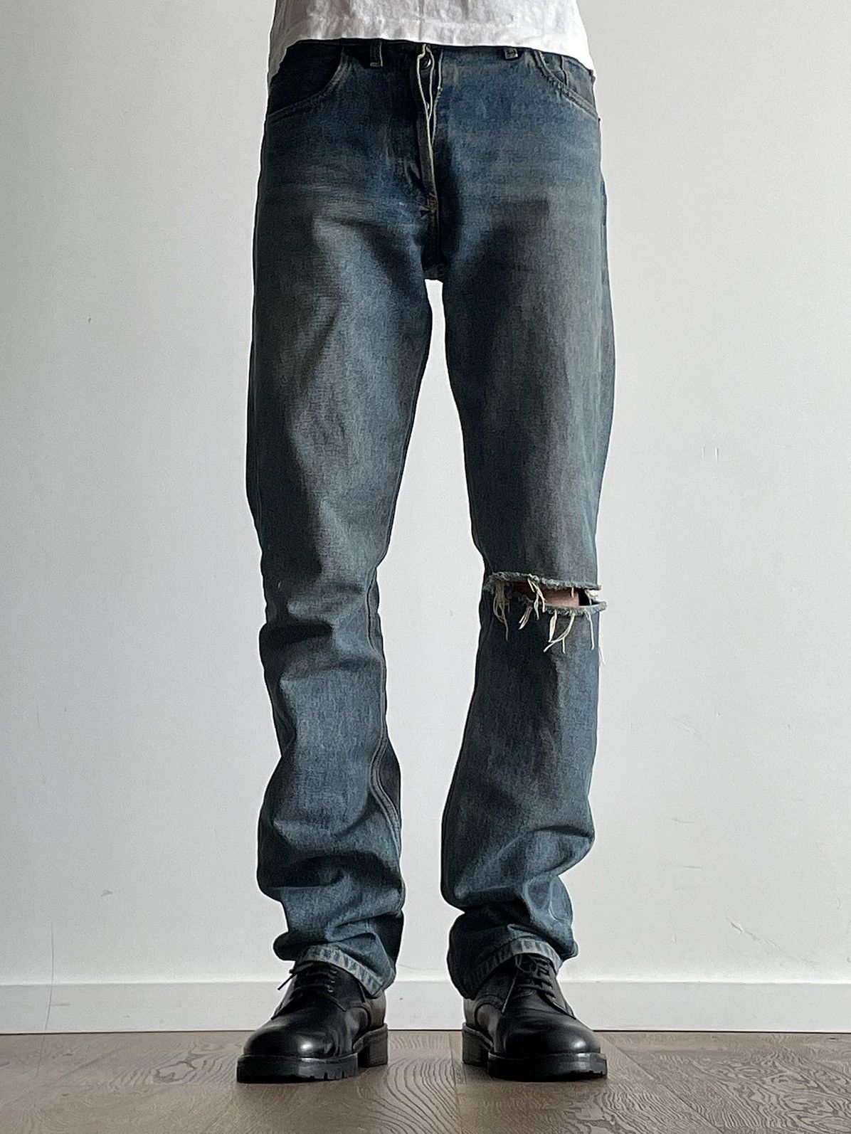 Balenciaga by Demna Knee Slit Denim