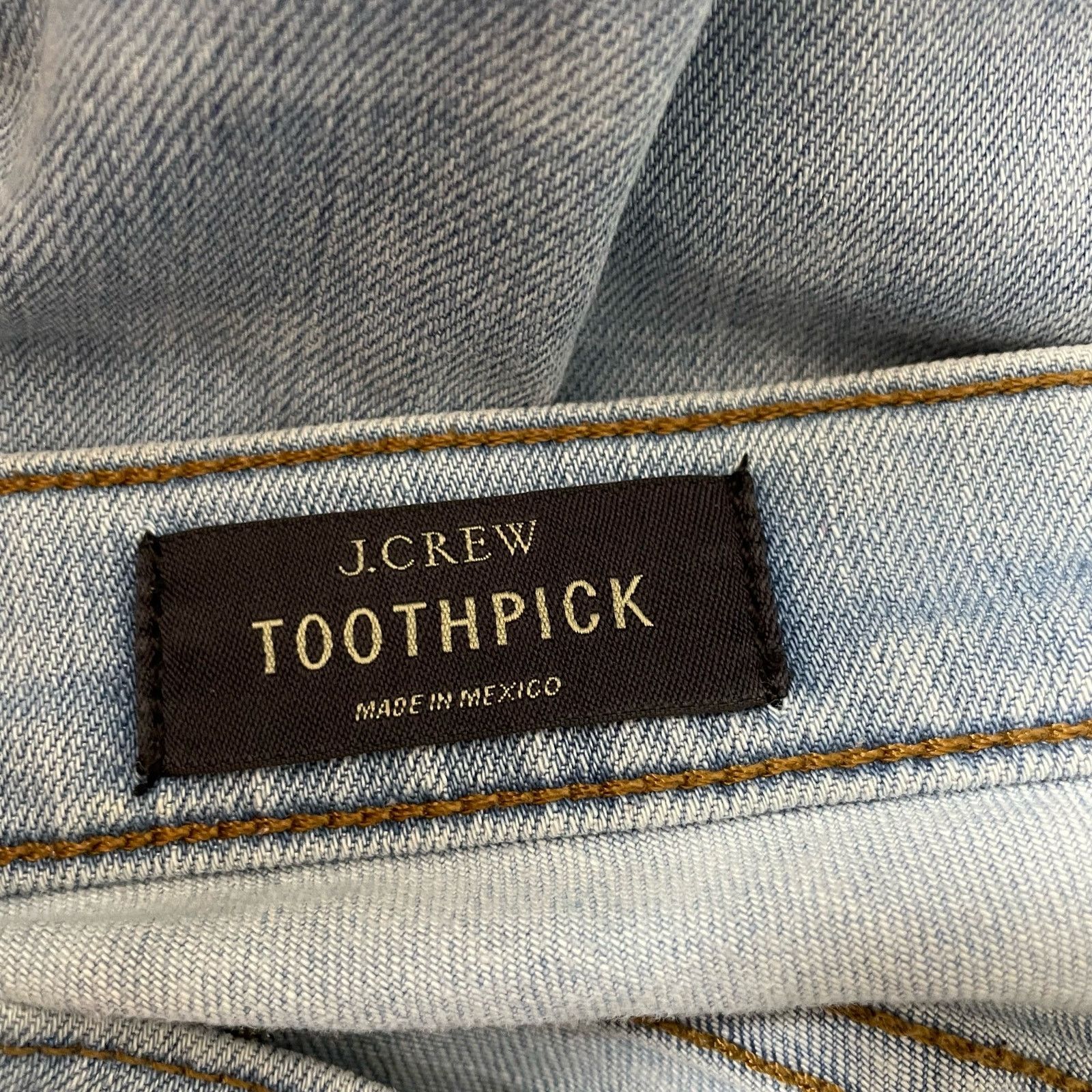 J.Crew J Crew Toothpick Light Wash Distressed Skinny Jeans - 26 Size 26" / US 2 / IT 38 - 5 Thumbnail