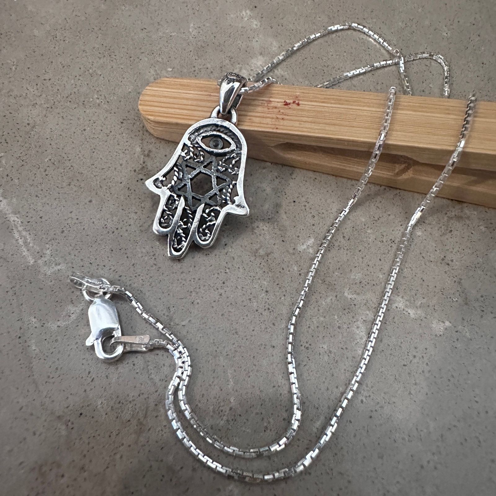 The Unbranded Brand Hamsa ,Star of David , Evil Eye & Turquoise Necklace Size ONE SIZE - 5 Thumbnail