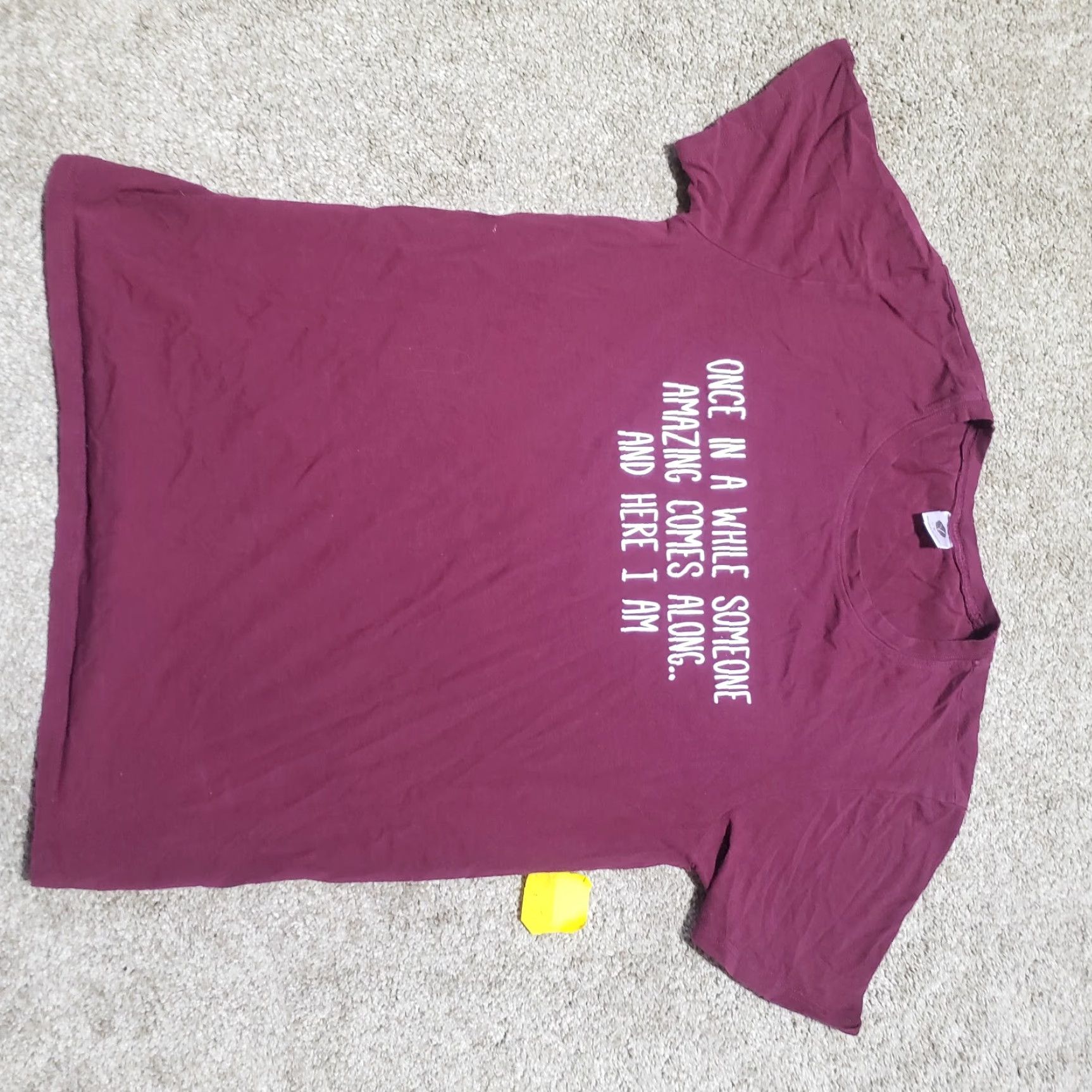 Vintage Once In A While Someone Amazing Comes Along T-Shirt Maroon M Medium Womens Shirt Size M / US 6-8 / IT 42-44 - 2 Thumbnail