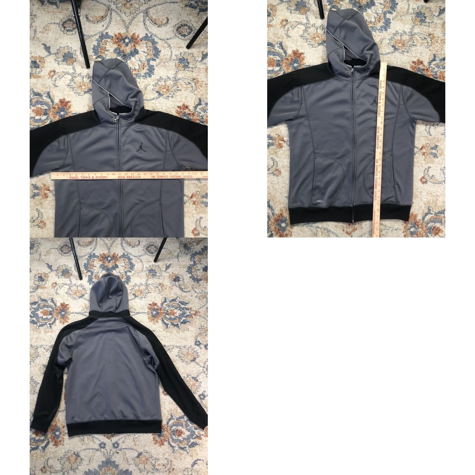 Jordan Brand Jordan Therma-Fit Hoodie Sweatshirt Mens XL Gray Black Full Zip Fleece Jacket Size US XL / EU 56 / 4 - 8 Thumbnail