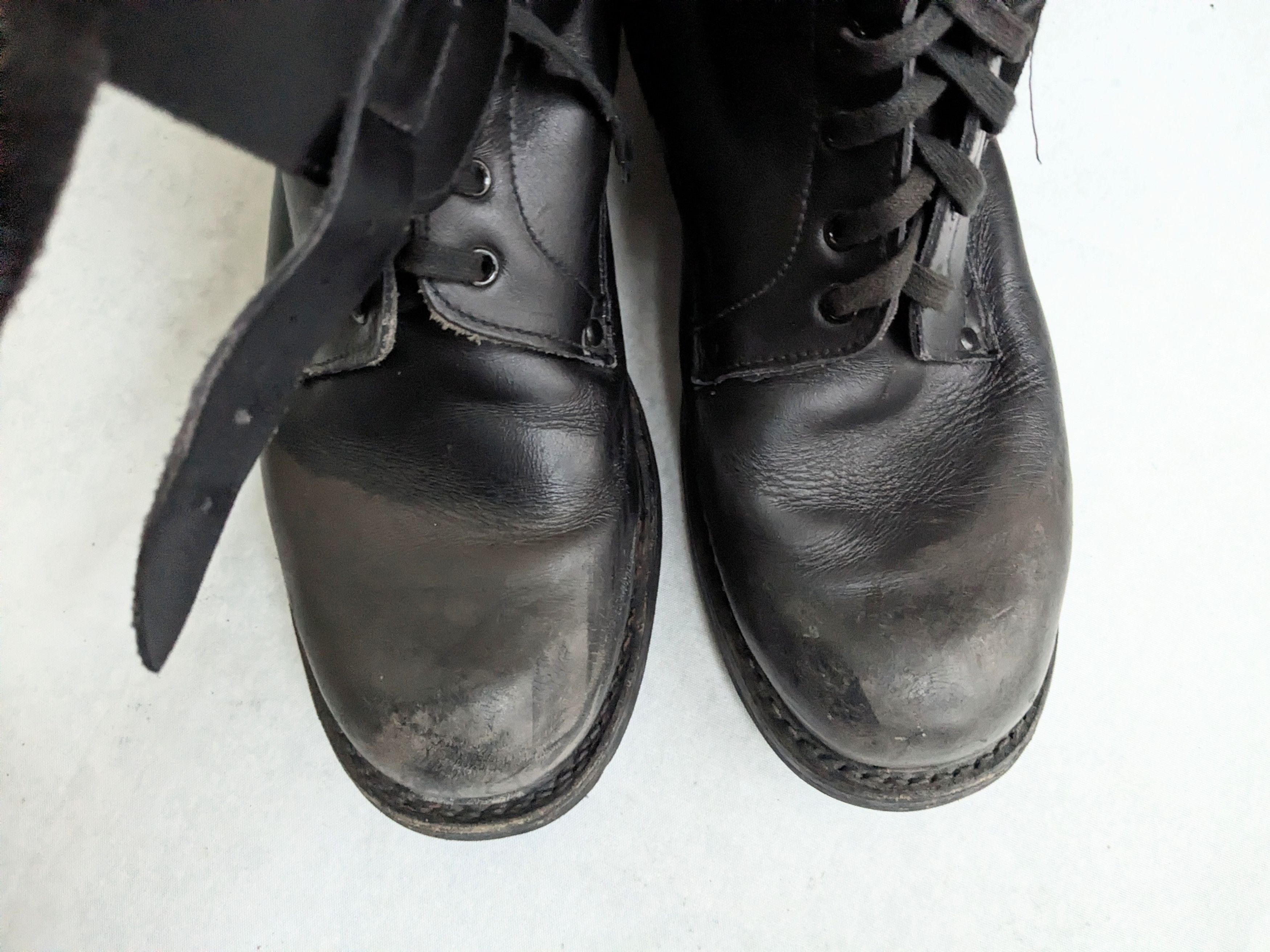 Genuine Leather Derisi Combat Boots Black 9 42 Paratrooper Military Size US 9 / EU 42 - 3 Thumbnail