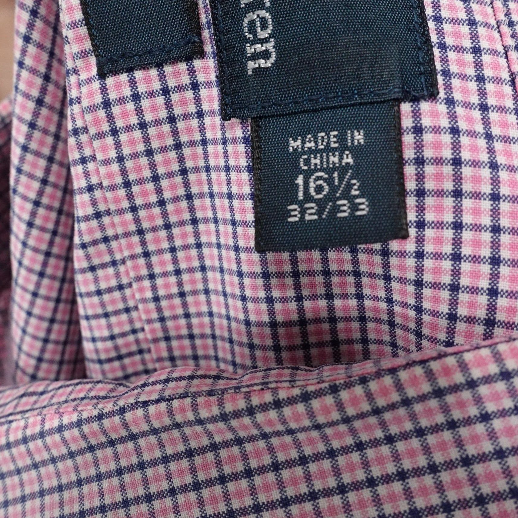 Polo Ralph Lauren VINTAGE Polo Ralph Lauren Dress Shirt Men 16.5 Regular Fit Check Cotton Pink Blue 90s Business Casual Size 42R - 7 Thumbnail