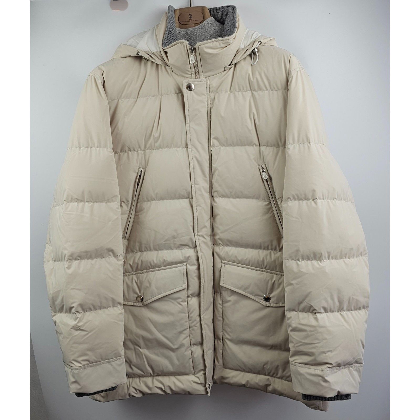 Brunello Cucinelli BRUNELLO CUCINELLI Beige Down Jacket New & Authentic Size XX Size US XXL / EU 58 / 5 - 2 Thumbnail