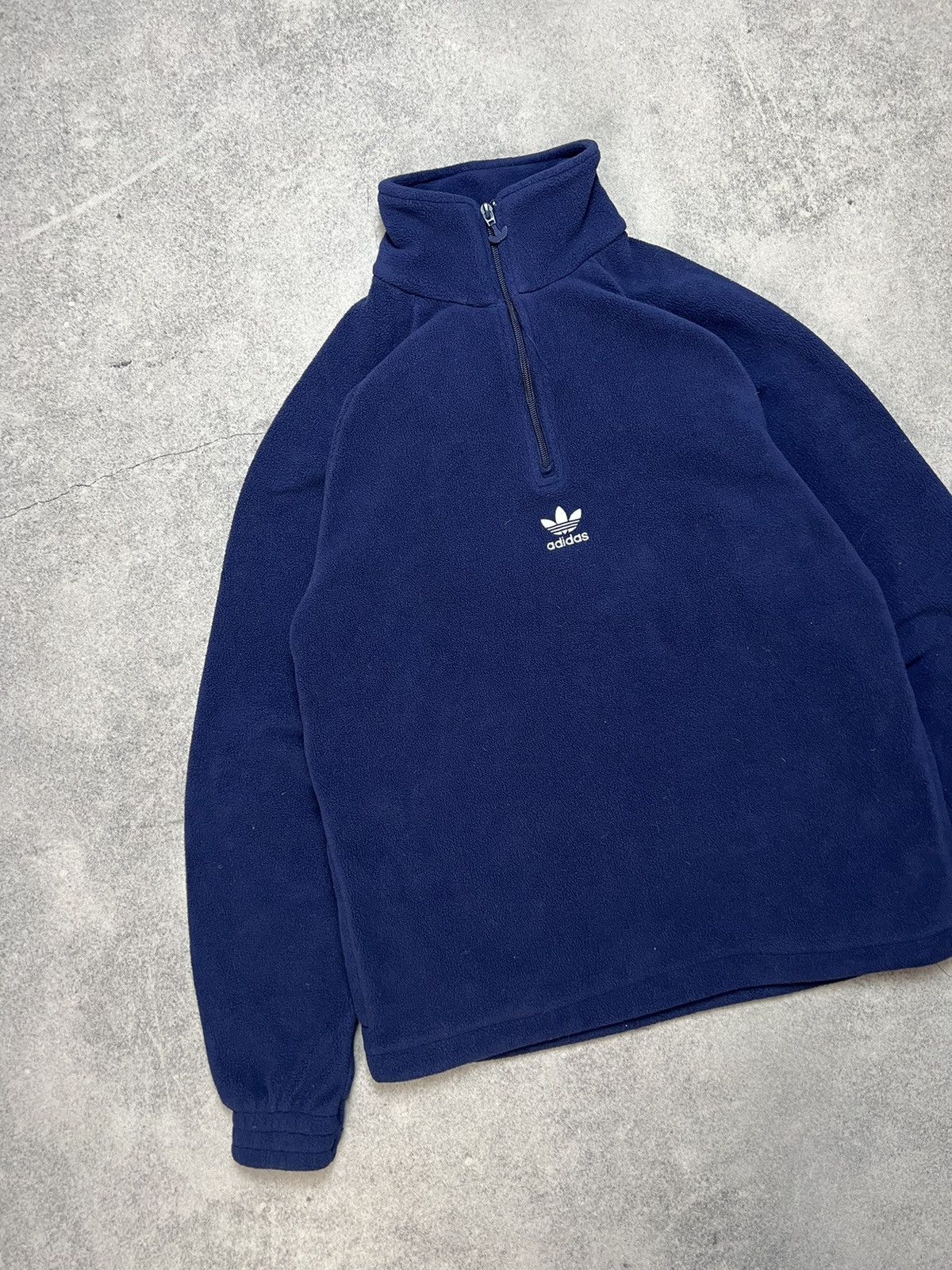 Vintage Crazy Y2K Adidas 1/4 Zip Fleece Boxy Sherpa Quarter Bloke Size US S / EU 44-46 / 1 - 5 Thumbnail