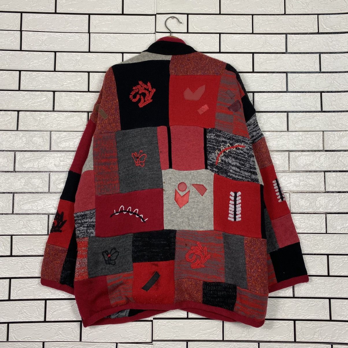 Japanese Brand Vintage Indigo Overcoat Jacket Patchwork Jacket Issey Miyake Size US M / EU 48-50 / 2 - 9 Thumbnail