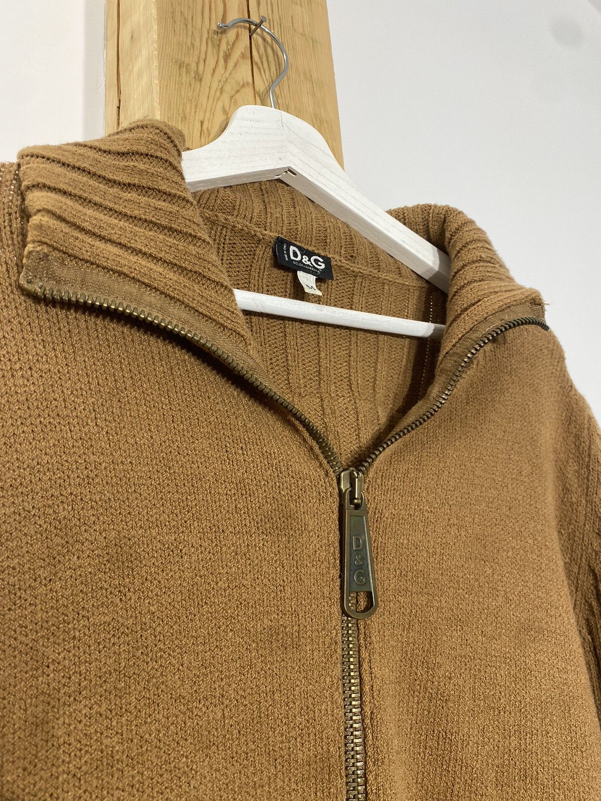 Designer × Dolce & Gabbana × Vintage Dolce & Gabbana zip sweater Brown Y2K vintage Size US M / EU 48-50 / 2 - 3 Thumbnail