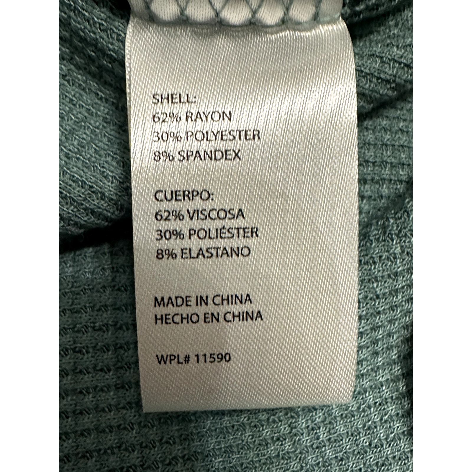 Other Weatherproof Vintage Top Waffle Knit Bishop Sleeve Green NWT Size S / US 4 / IT 40 - 10 Thumbnail
