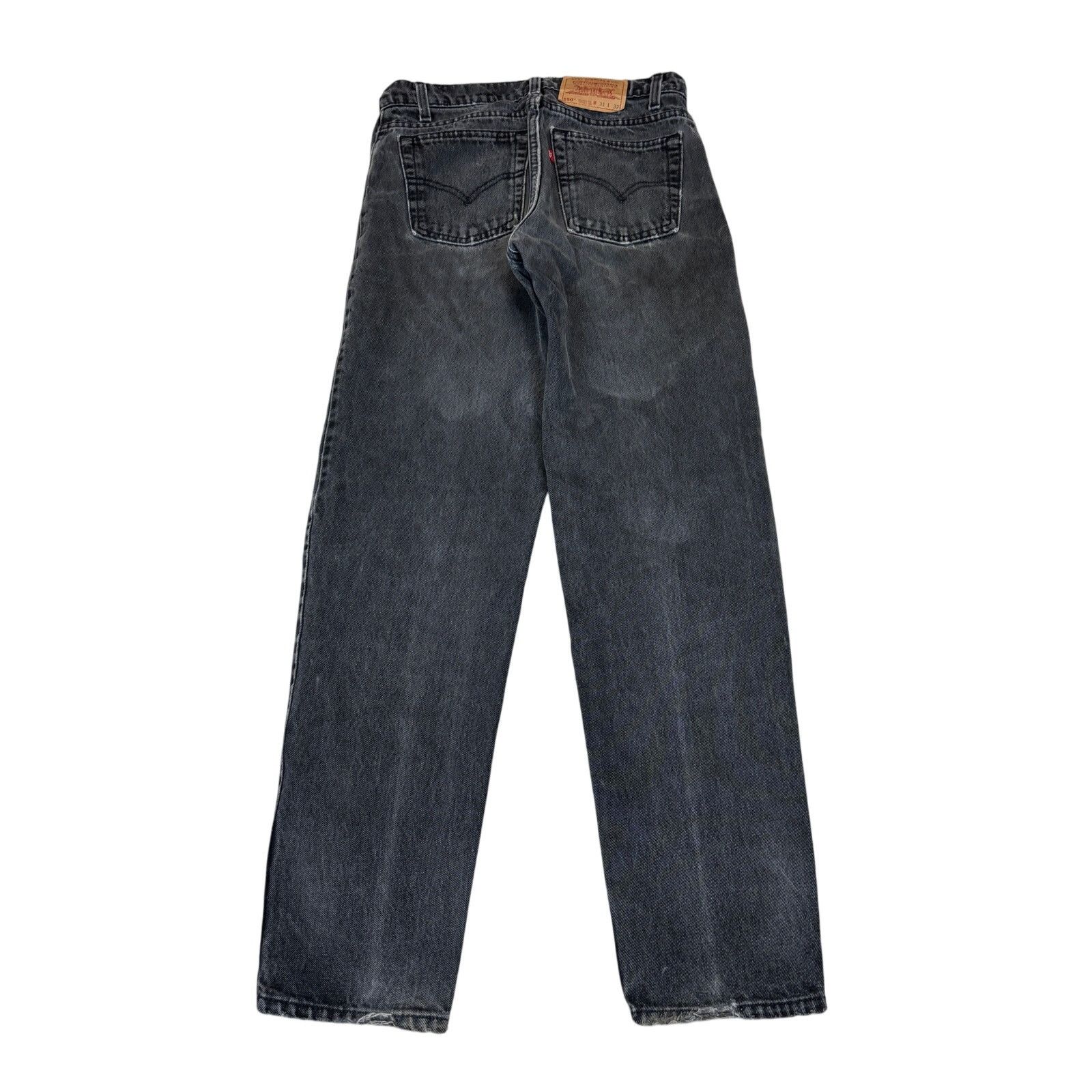 Levi's × Vintage Vintage 90s Levi's 550 Relaxed Fit Tapered Black Jeans 31x32 Size US 31 - 1 Thumbnail