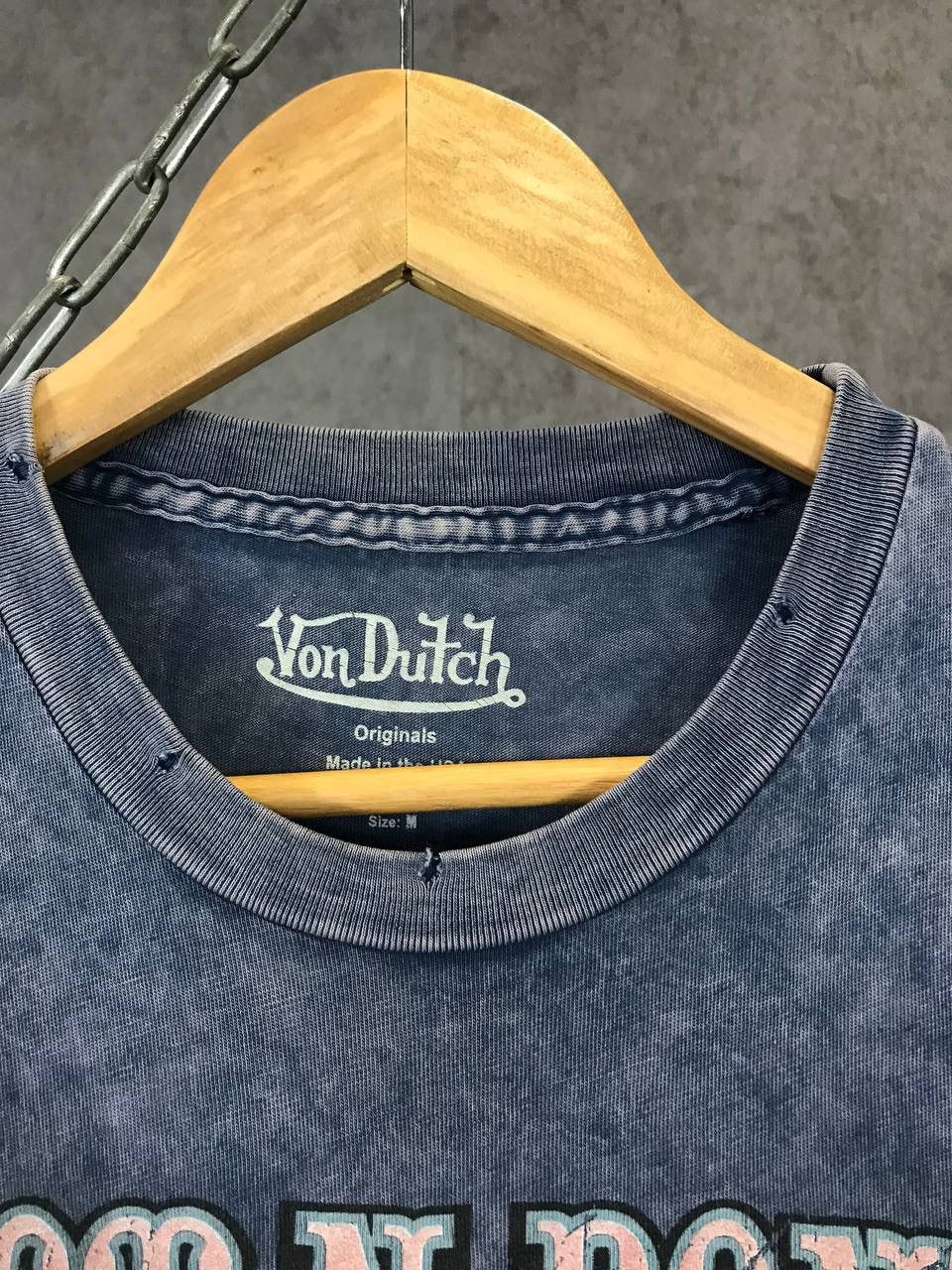 Designer Von Dutch designer skull made in USA distressed tee Size US M / EU 48-50 / 2 - 10 Thumbnail