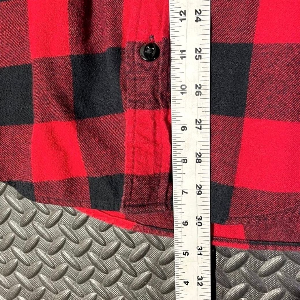 American Eagle Outfitters American Eagle Flannel Button Up Shirt Red Black Plaid Long Sleeve Heavy Cotton Sz M Big & Tall Mens MT Size US M / EU 48-50 / 2 - 4 Thumbnail