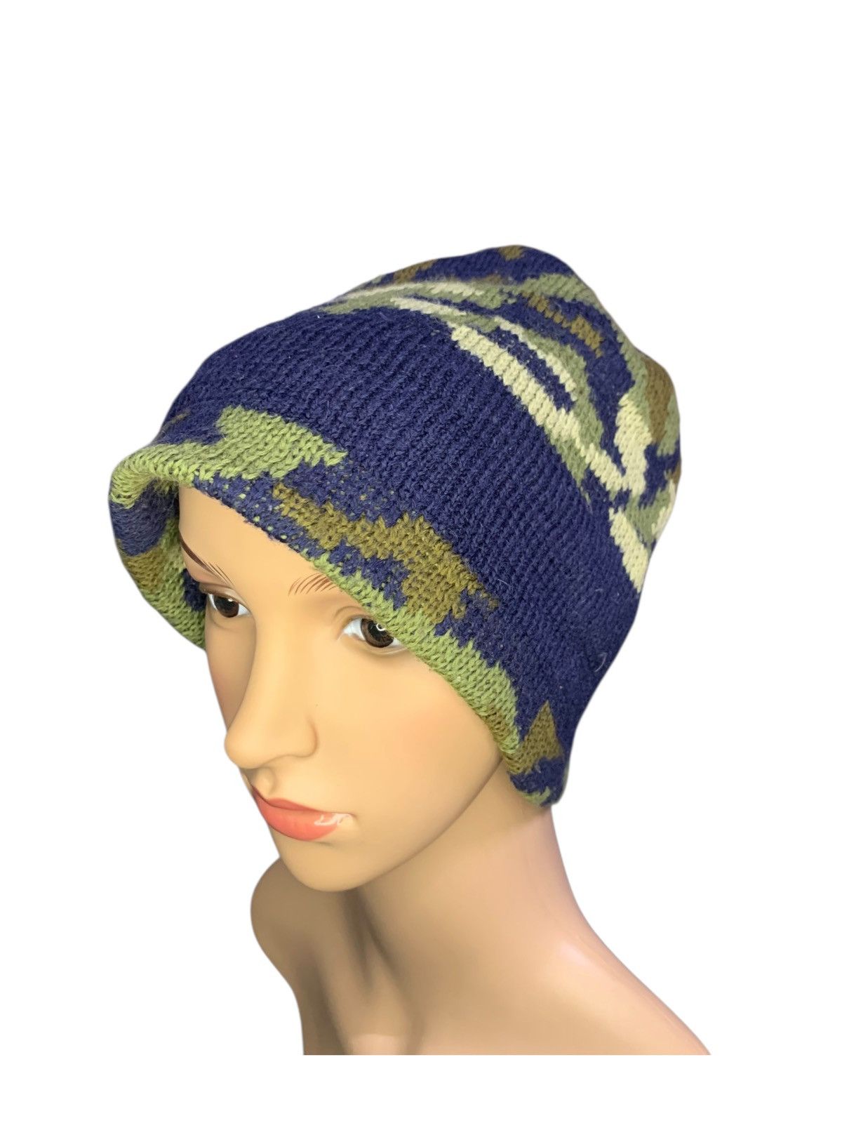 Japanese Brand × Kapital × Vintage Crochet Knitting Big Beanie Hat Army Japan Style Size ONE SIZE - 3 Thumbnail