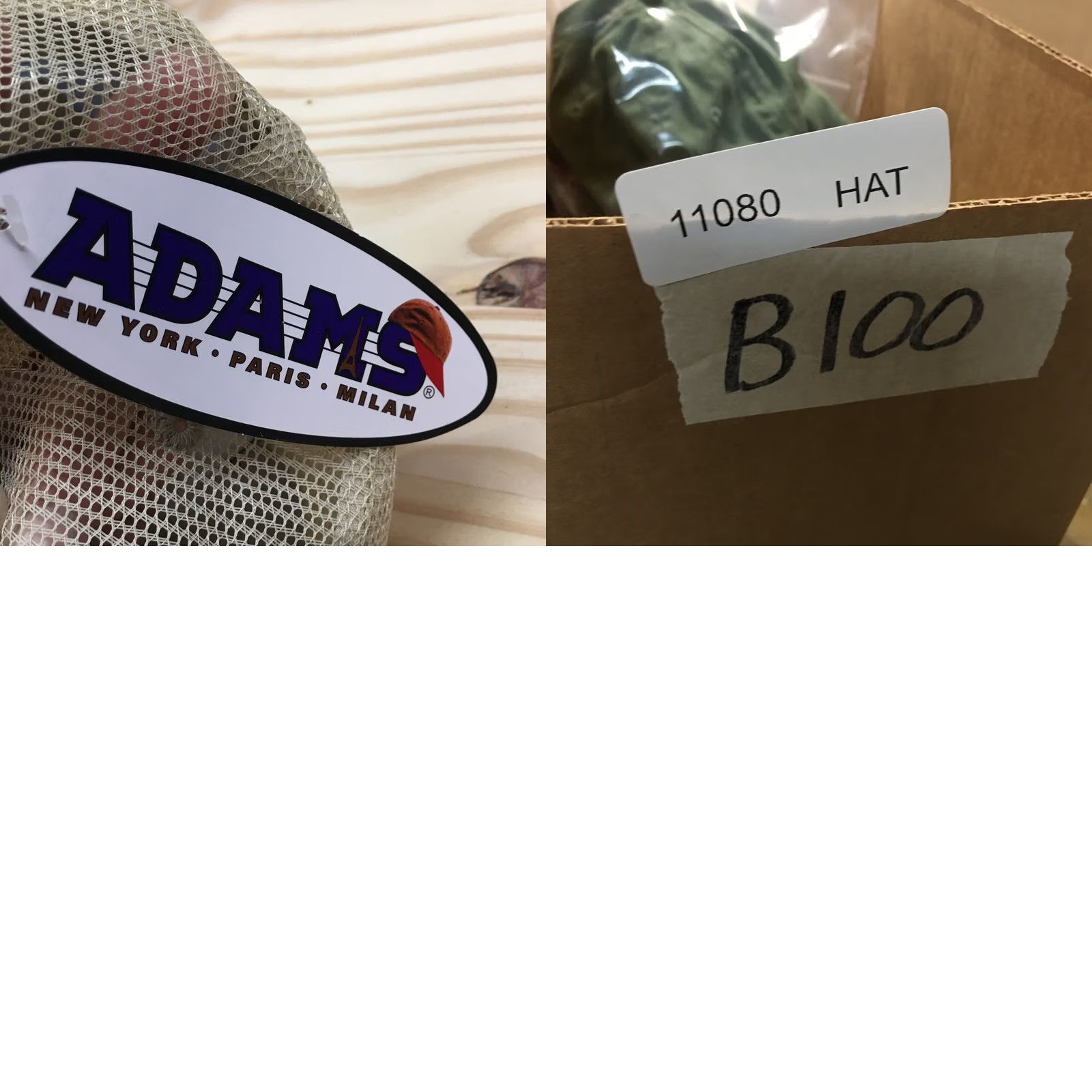 Vintage Adams Trucker Hat Beige OS Adjustable Embroidered Logo NWT Size ONE SIZE - 9 Thumbnail