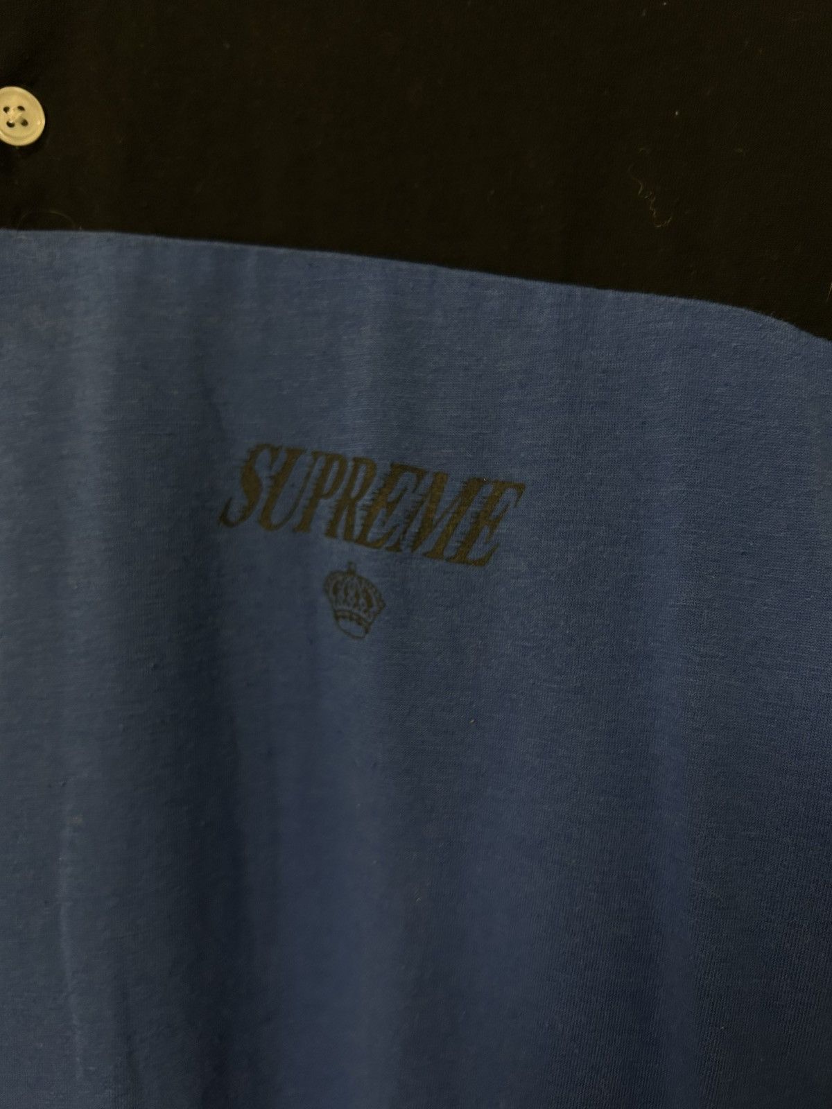 Supreme Supreme - FW13 Crown Henley Blau / Schwarz🖤💙 Size US L / EU 52-54 / 3 - 2 Thumbnail