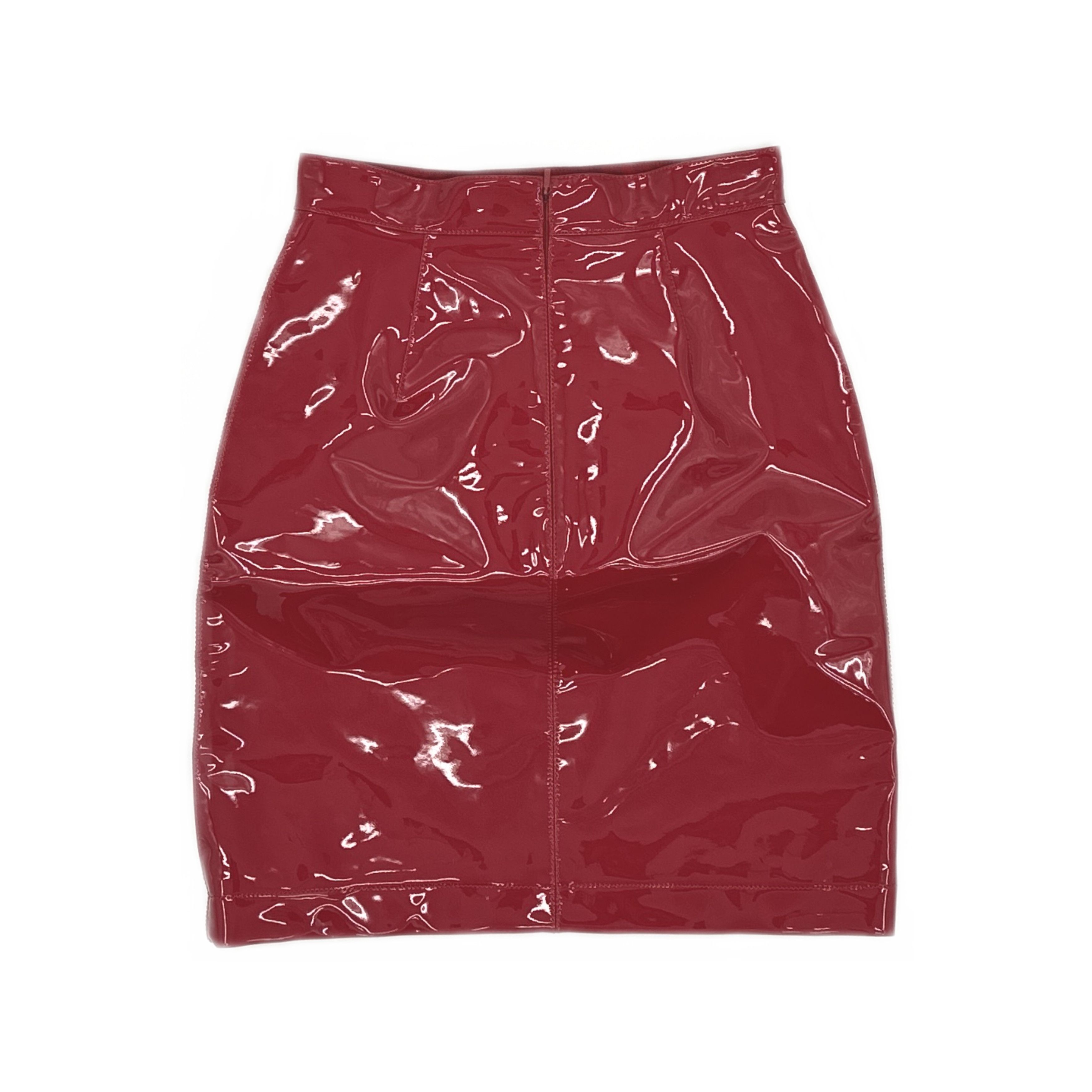 Gucci Gucci Red Patent Mini Skirt Size 38 Size 26" / US 2 / IT 38 - 1 Thumbnail