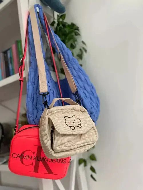 Japanese Brand Women’s Corduroy Shoulder Bag Size ONE SIZE - 1 Thumbnail