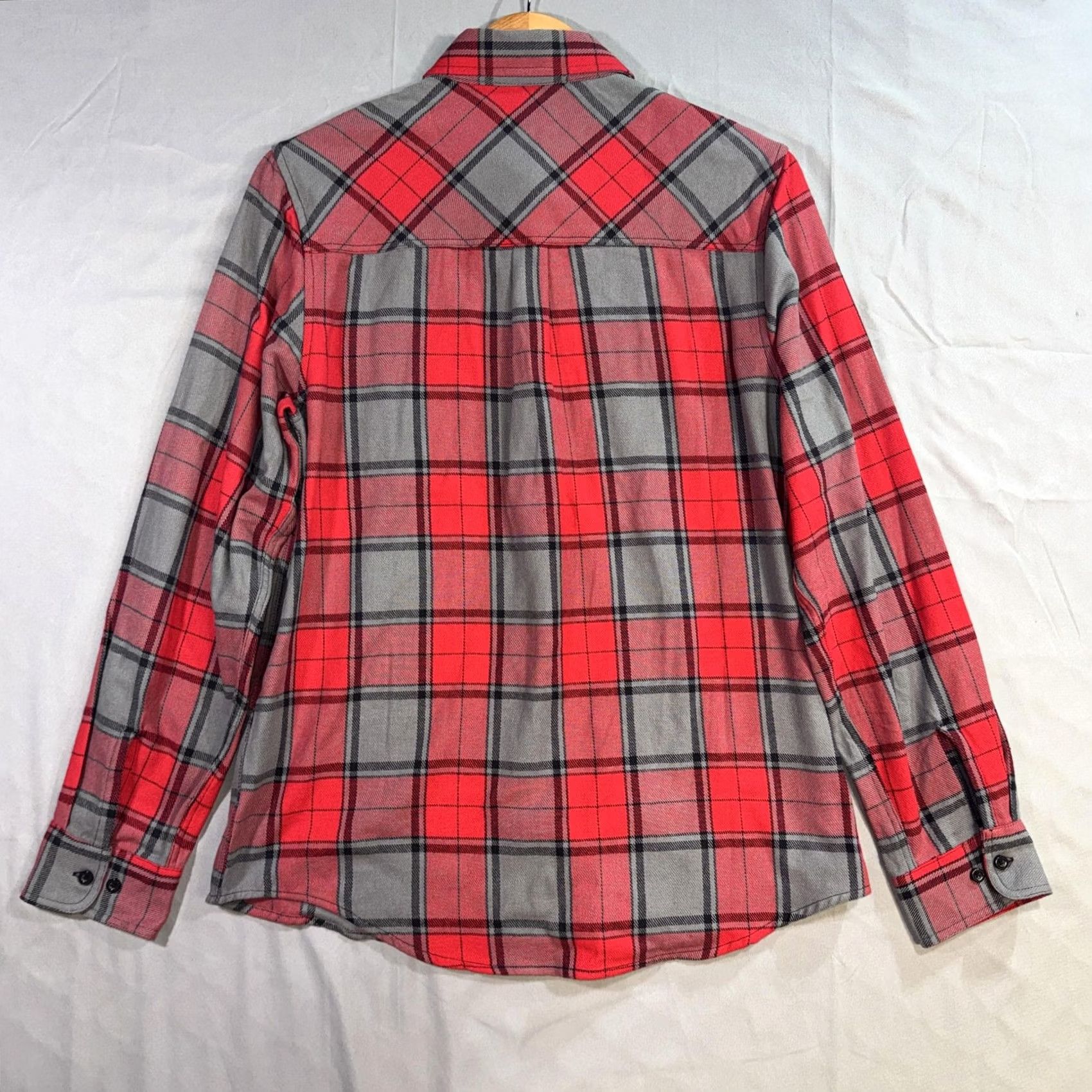 Vintage Sullen Shirt Mens Small Red Gray Plaid Flannel Button Front Long Sleeve Casual Size US S / EU 44-46 / 1 - 2 Thumbnail