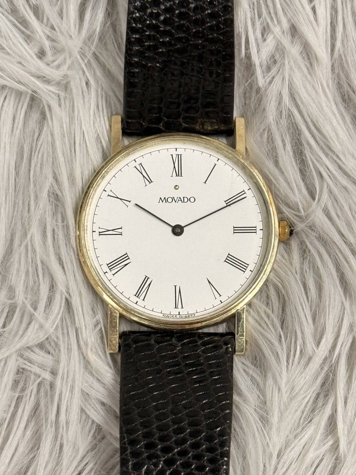 Vintage MOVADO ETA Swiss Quartz Men’s Watch 14K Solid Gold Size ONE SIZE - 10 Thumbnail