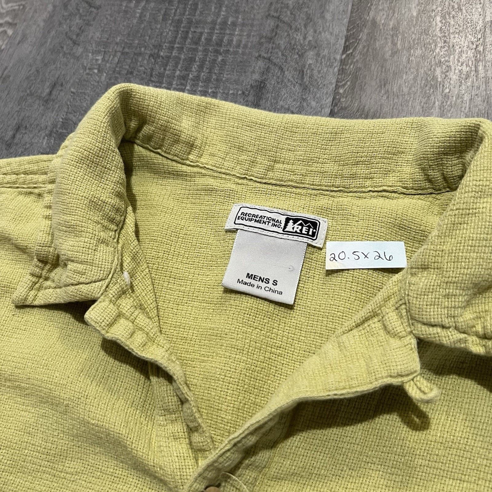 Rei REI Hemp Loop Collar Button Shirt Green Blank Outdoor Sz S Size US S / EU 44-46 / 1 - 4 Thumbnail