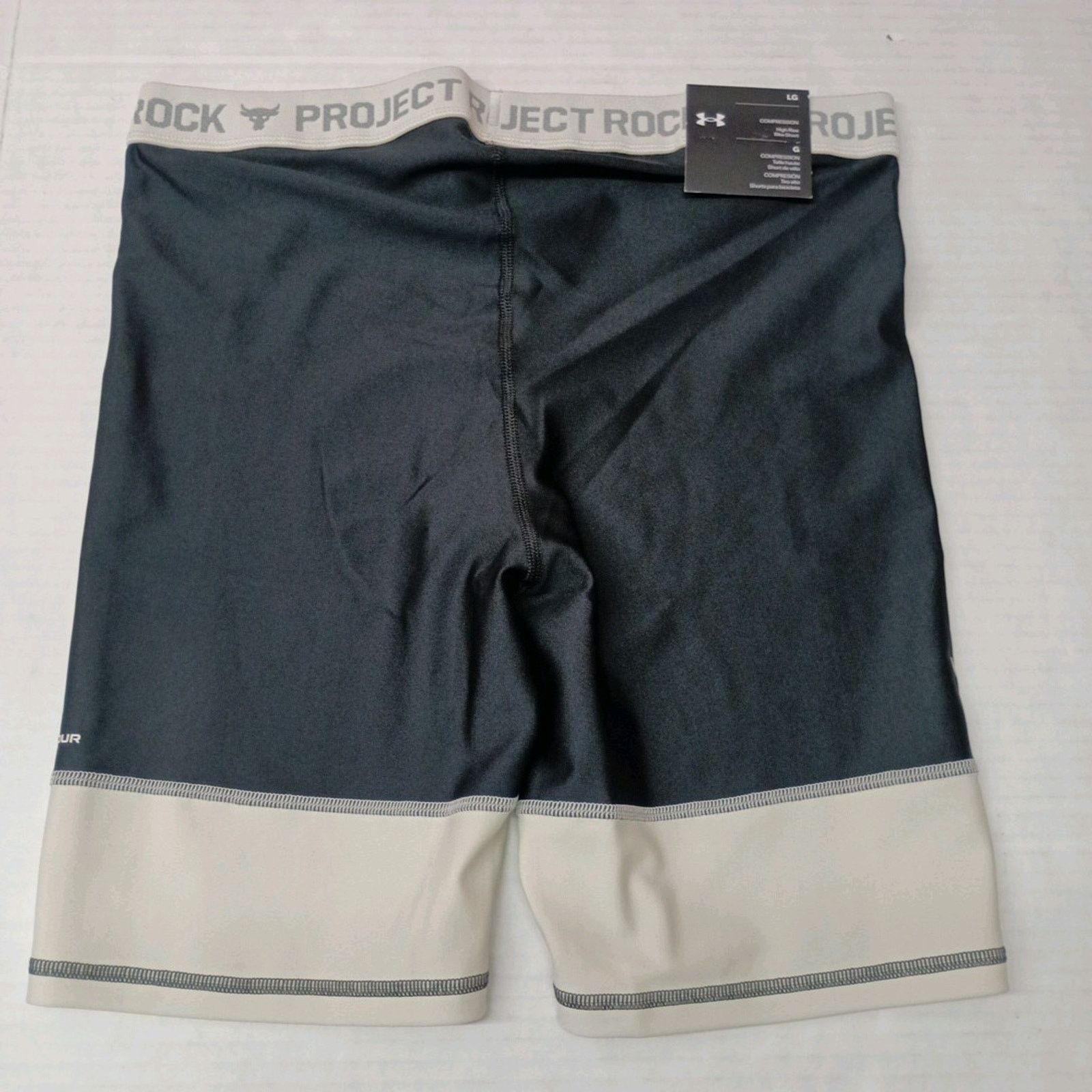Under Armour Under Armour Women's Project Rock Bike Shorts L Black / Bone Size 31" - 5 Thumbnail