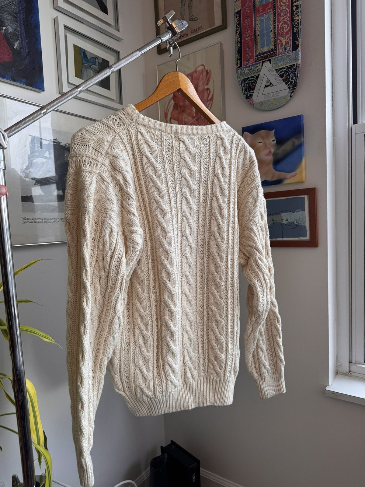American Eagle Outfitters Vintage American Eagle Cable Knit Sweater Size US L / EU 52-54 / 3 - 3 Thumbnail