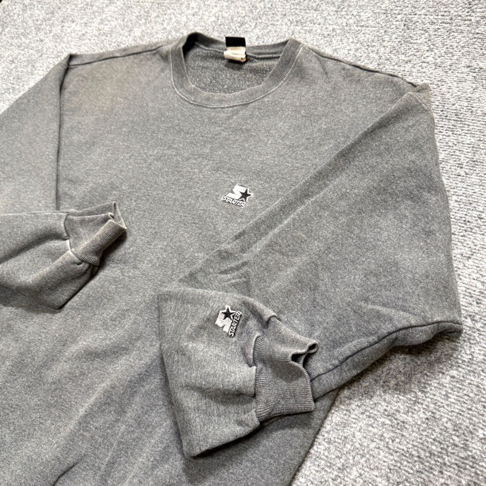 Starter Starter Sweatshirt Pullover Mens XL Black Distressed Cotton Blend Activewear Sweatshirt Pullover Black Mens XL Size US XL / EU 56 / 4 - 7 Thumbnail