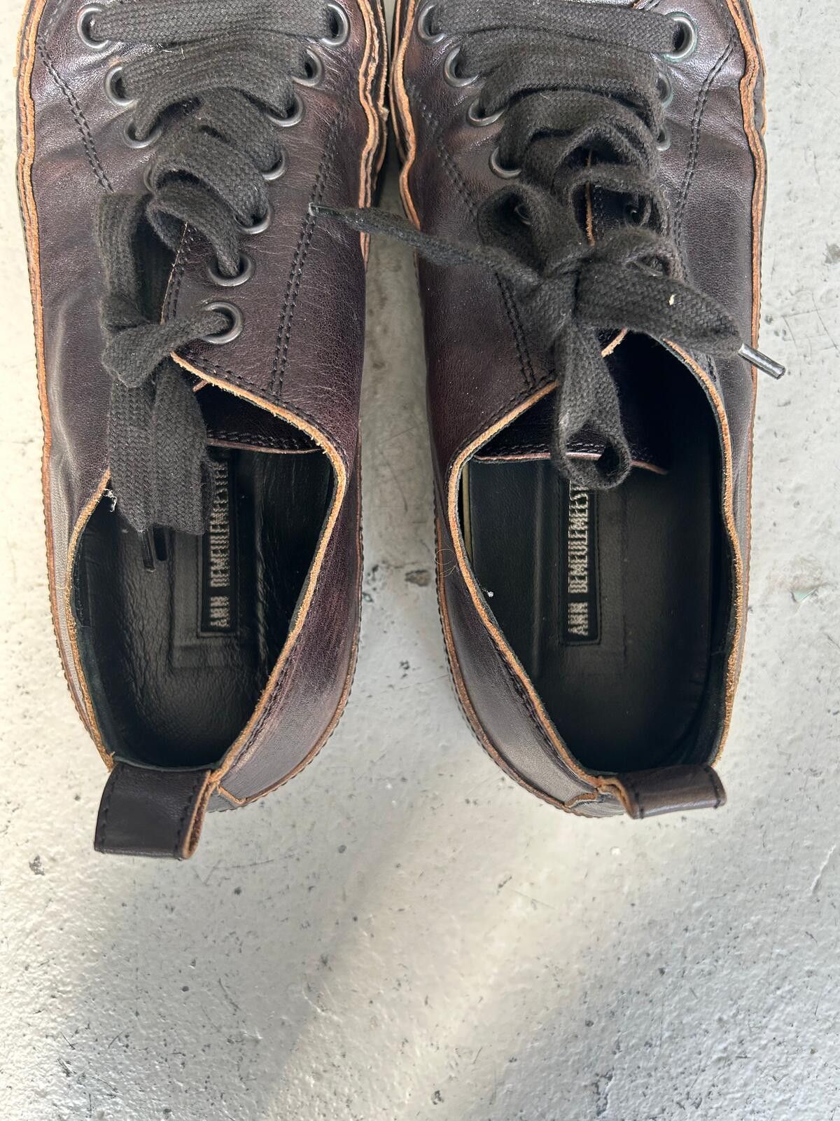 Ann Demeulemeester Ann Demeulemeester Leather Lug Sole Sneakers (41) Size US 8 / EU 41 - 6 Thumbnail