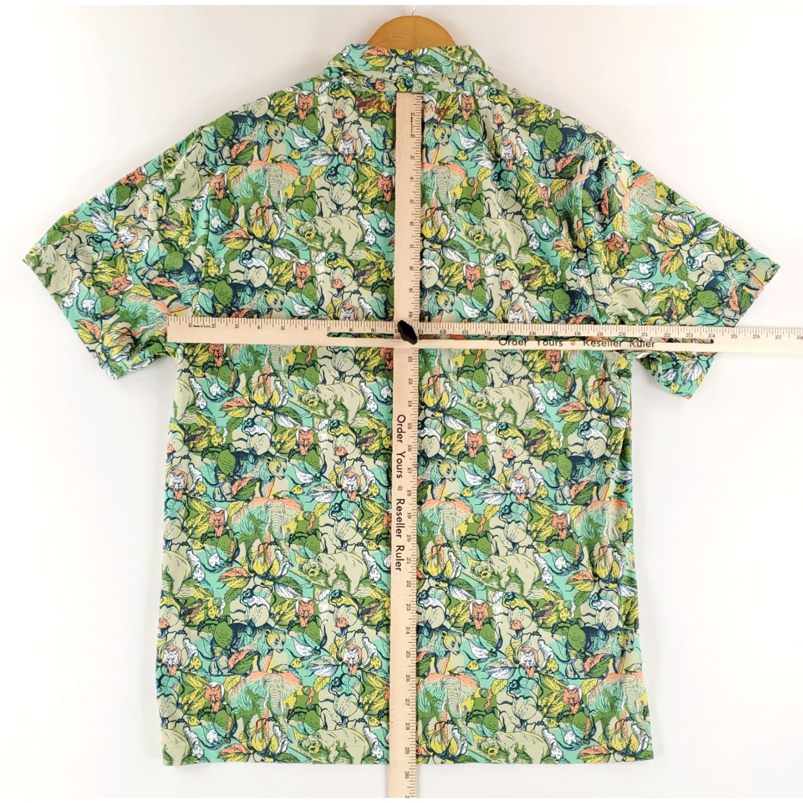 Vintage William Murray Polo Shirt It's Like a Jungle AOP Print Green Golf Mens L Size US L / EU 52-54 / 3 - 6 Thumbnail
