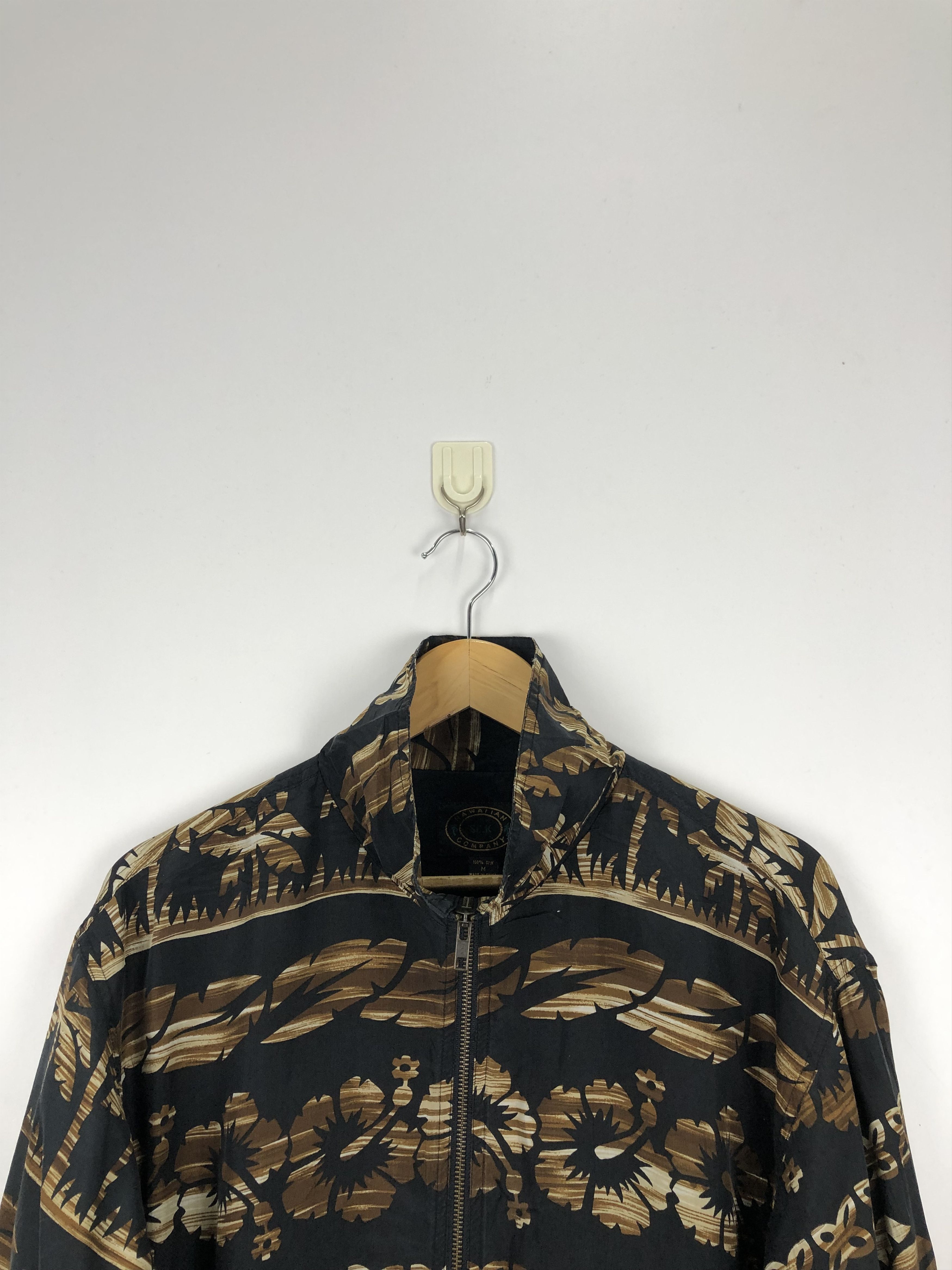 Vintage Vintage Hawaiian Silk Floral Design Zipper Jacket J0722 Size US M / EU 48-50 / 2 - 2 Thumbnail