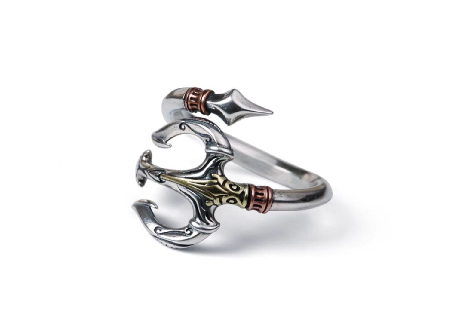 Japanese Brand × Jewelry Creative Art Trident Open Ring Size ONE SIZE - 4 Thumbnail