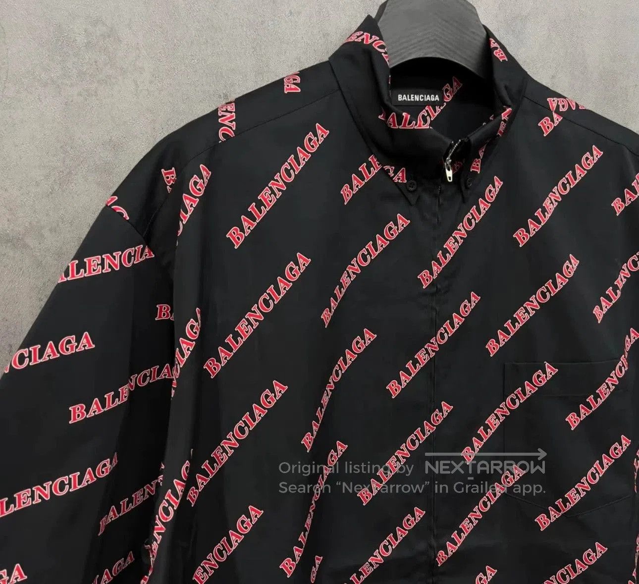 Balenciaga Balenciaga Logo Zip Short Sleeve Shirt. Size US M / EU 48-50 / 2 - 2 Thumbnail