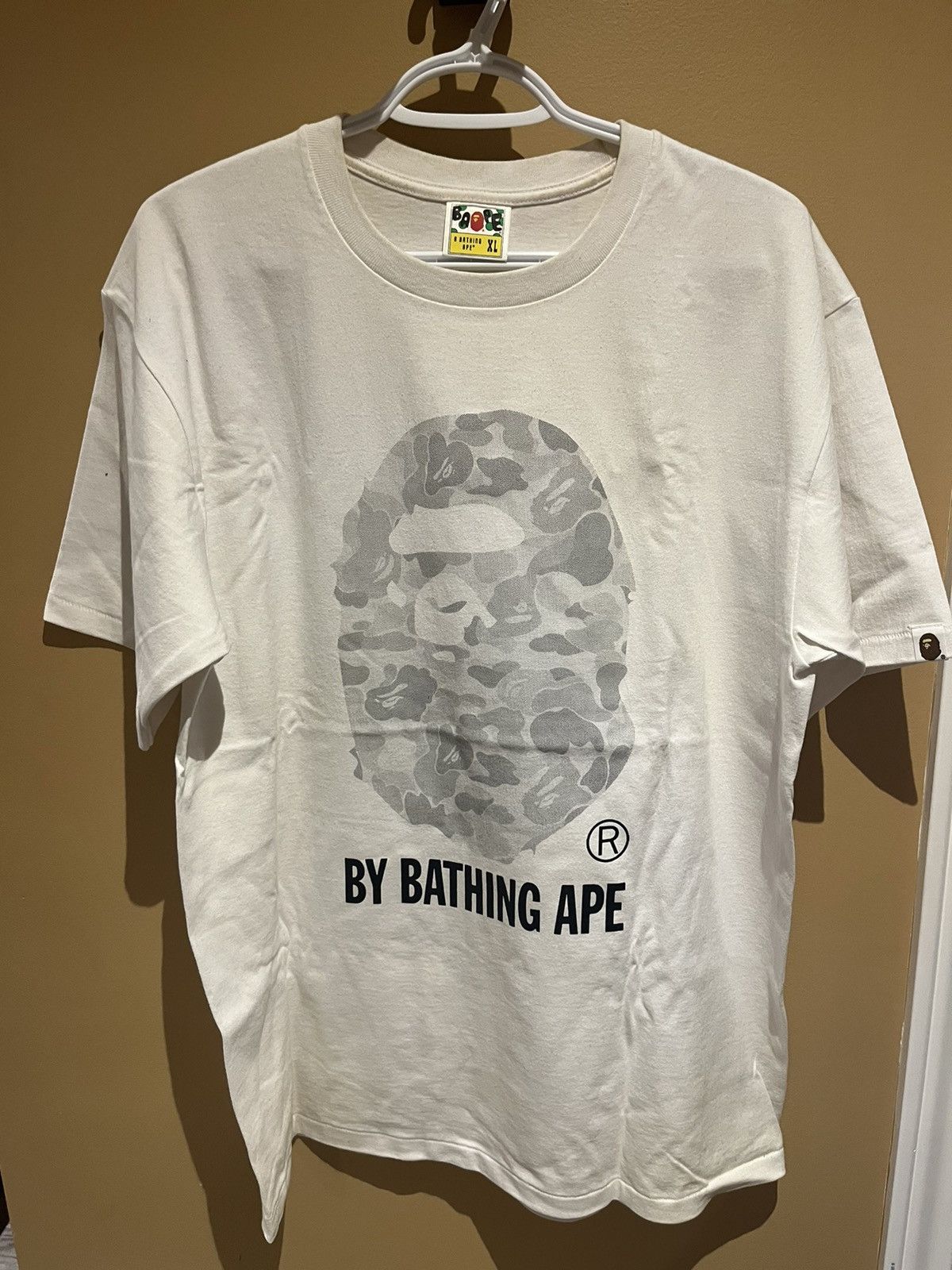 Image of Bape Reflector Camo By Bathing Ape Tee in White, Men's (Size XL)